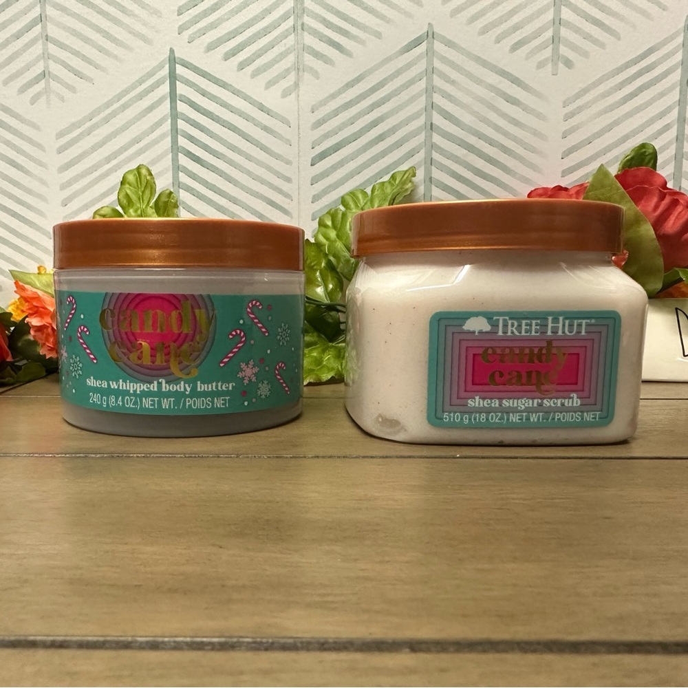 Tree Hut bundle candy cane whipped body butter and body scrub full size unopened - Picture 2 of 4